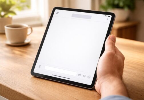 Sur tablette tactile, écrire un premier message de rencontre sans surjouer